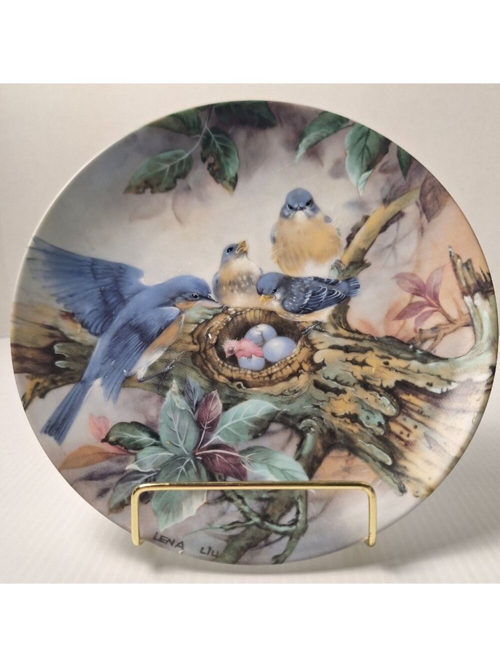LENA LIU NATURE'S POETRY SERIES "SONG OF PROMISE" 2ND ISSUE COLLECTOR PLATE